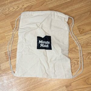 Minute Maid Tan Drawstring Bag